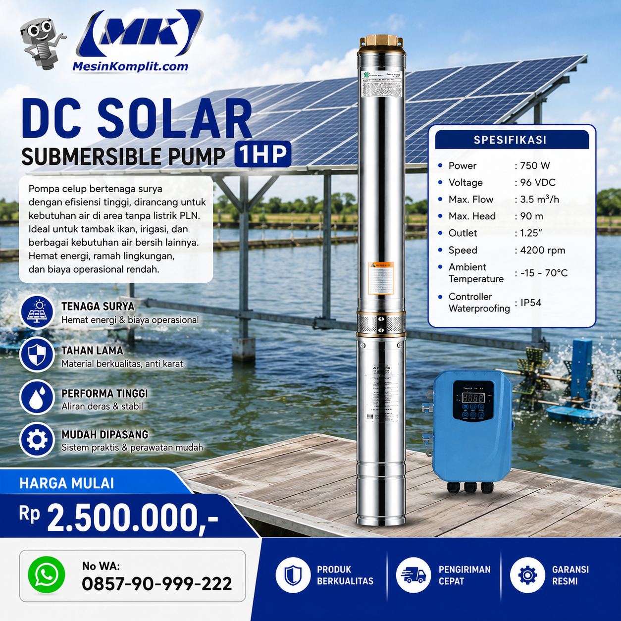 Pompa Celup Solar Panel (...